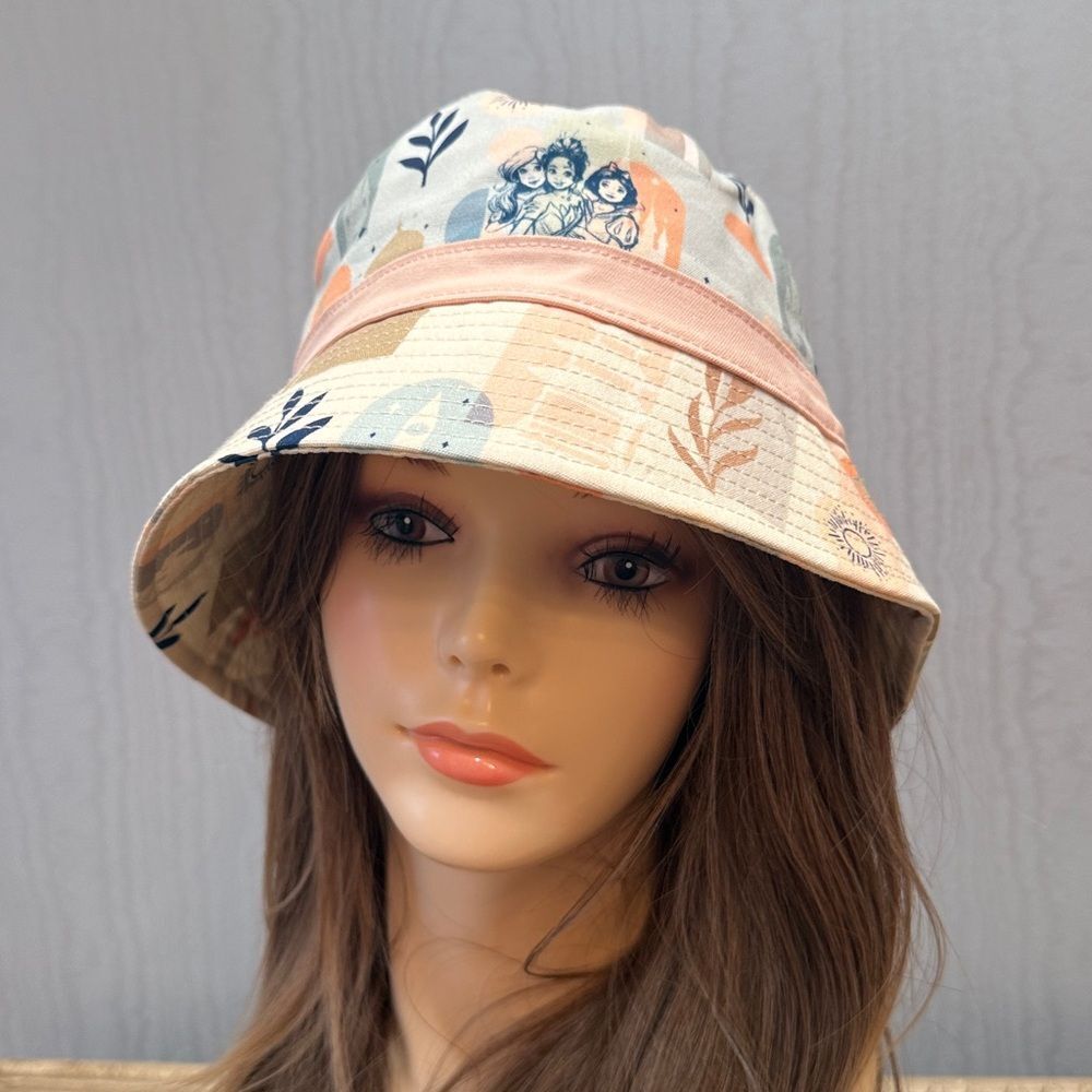 Disney Princesses Bucket Sun Hat Ariel Tiana Snow White Pastels
